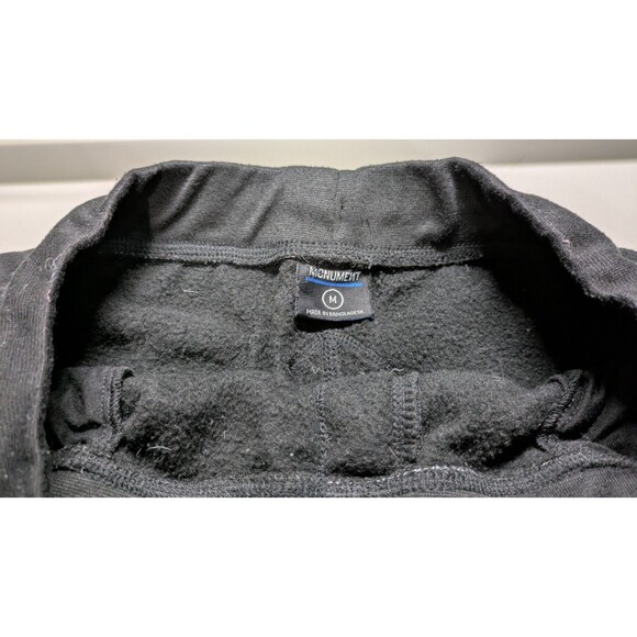 Monument Joggers Mens Medium Black Sweatpants Fleece Lined Athletic Pockets - Picture 3 of 9
